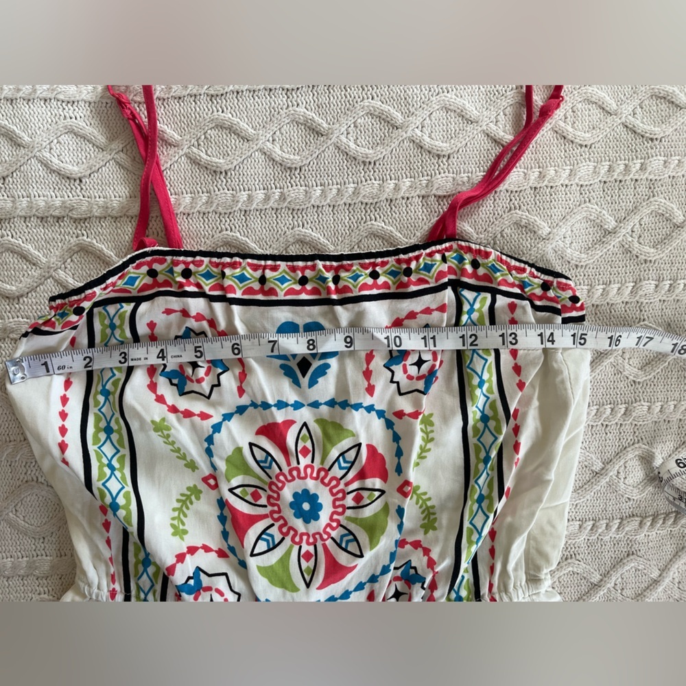 Flying Tomato White Vibrant Rayon Romper Women’s Size Medium - Picture 12 of 13